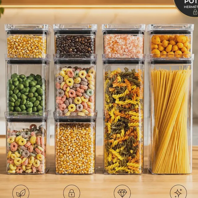 Kit 10 Porta Mantimentos Hermético para Alimentos