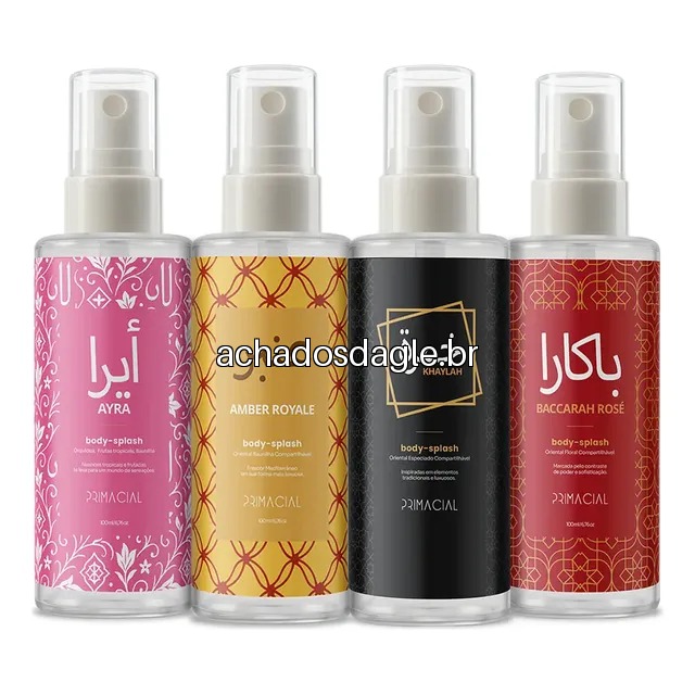 Perfume Body Splash Linha Árabe 100ml Primacial 4 unidades