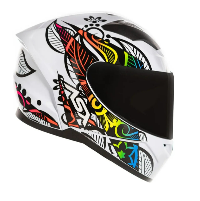 Capacete ASX City Flowers Branco