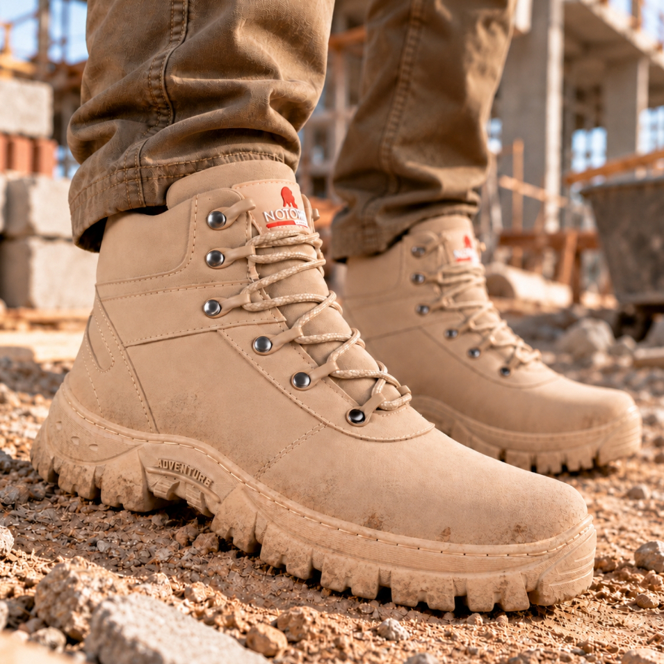 Bota Coturno Militar Masculina em Camurça Cano Curto