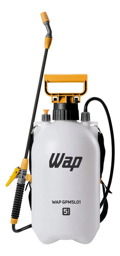 Pulverizador Manual de Compressao Previa 5L Wap Cinza e Amarelo
