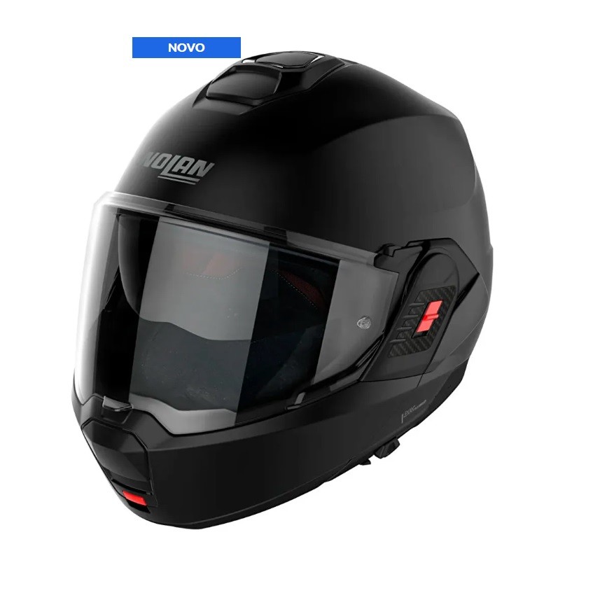 Capacete Articulado Nolan N120-1 Classic Preto Fosco Tamanho 58