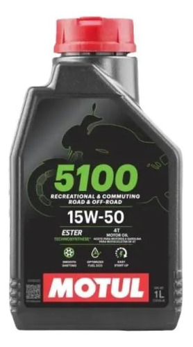 Óleo de motor semi-sintético 5100 4T 15W-50 1L Motul