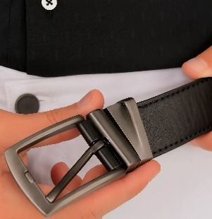 Cinto Masculino de Couro Dupla Face Preto e Marrom 130 cm