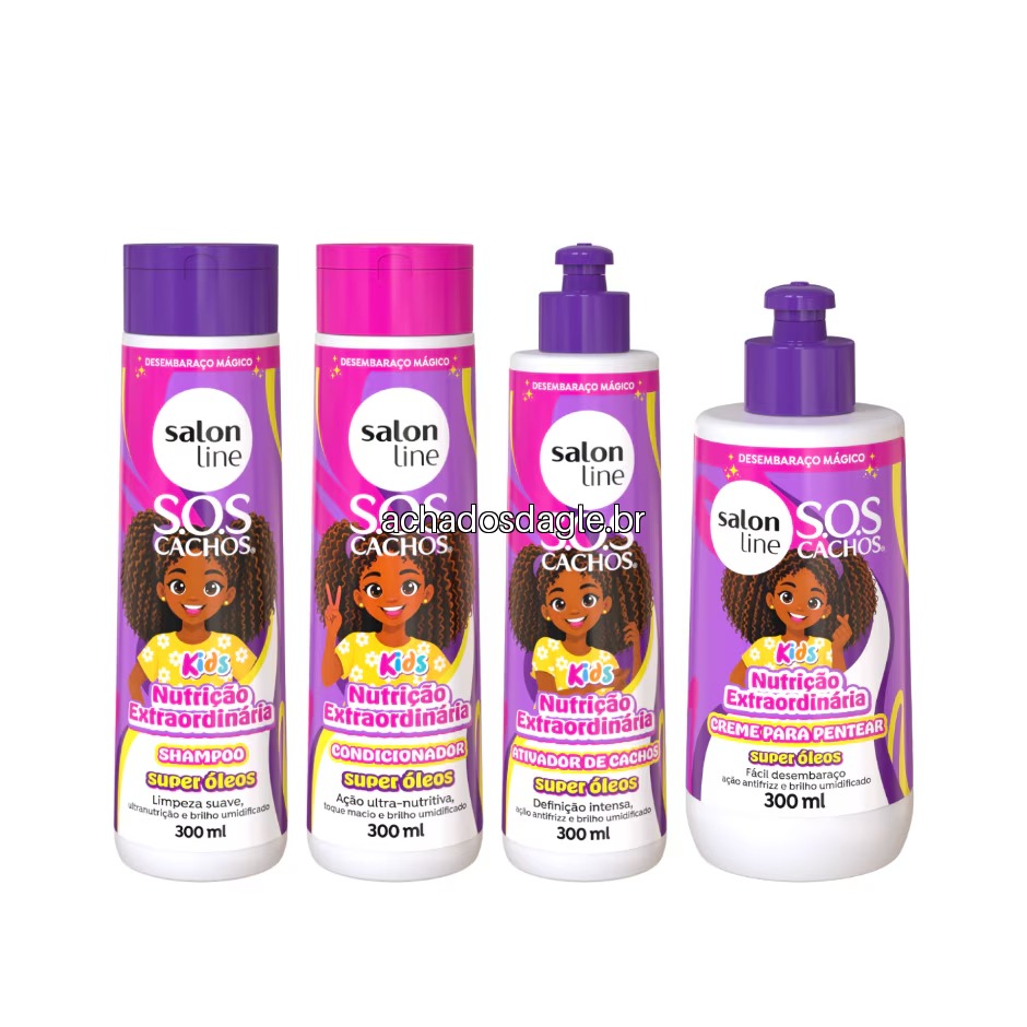 Kit para Cachinhos Nutridos SOS Cachos Kids Super Oleos
