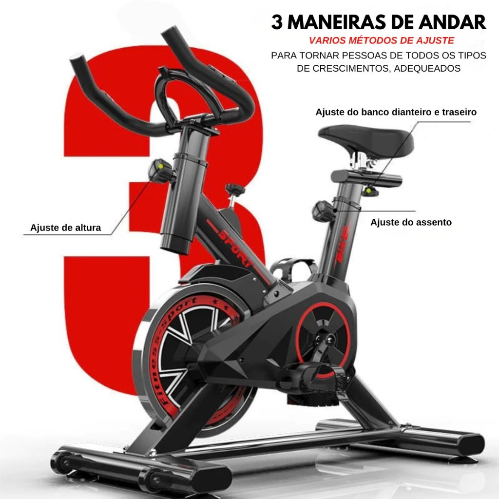 Bicicleta Ergométrica Spinning Academia Fitness 120kg