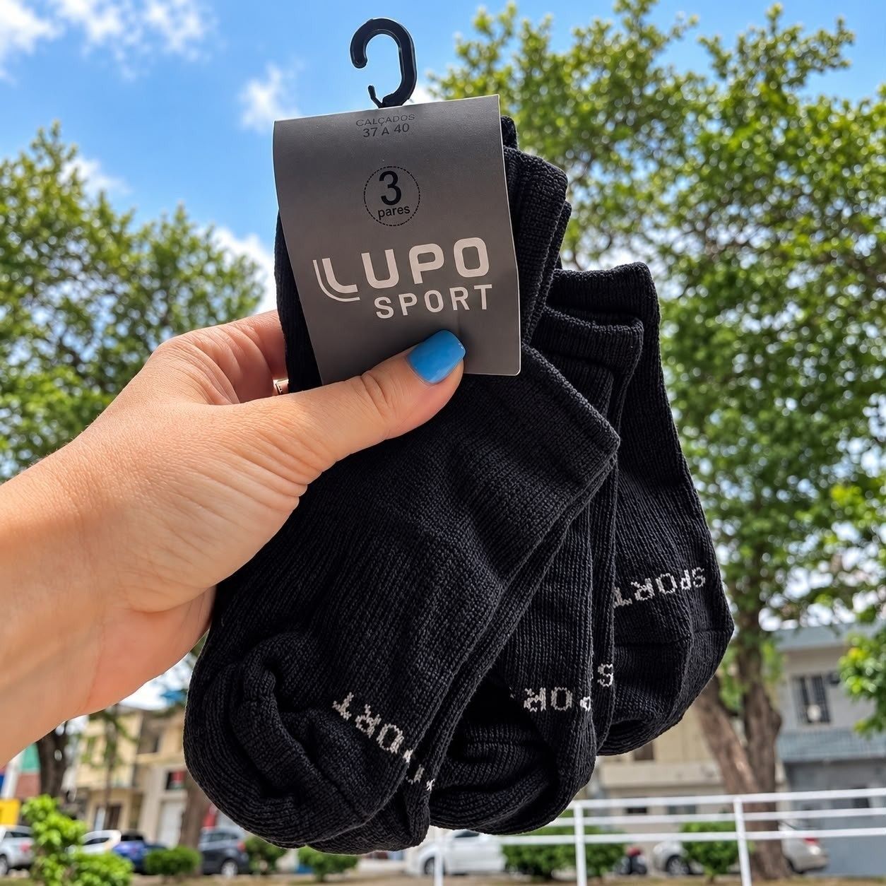 Kit de 6 pares de meias masculino e feminino sapatilha lupo