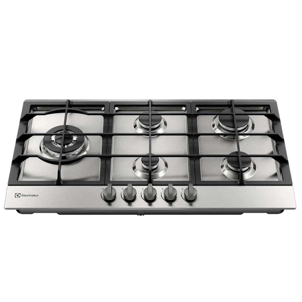 Cooktop a Gás 5 Bocas Electrolux Experience Semiprofissional Inox KE9DX