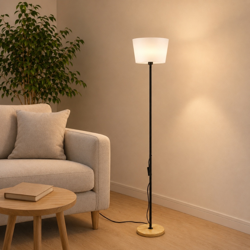 Luminária de Piso 1,25m Cúpula Moderna BiVolt LED