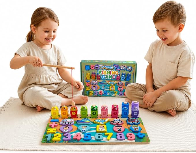 Brinquedo de Madeira Infantil Educativo Montessori Interativo