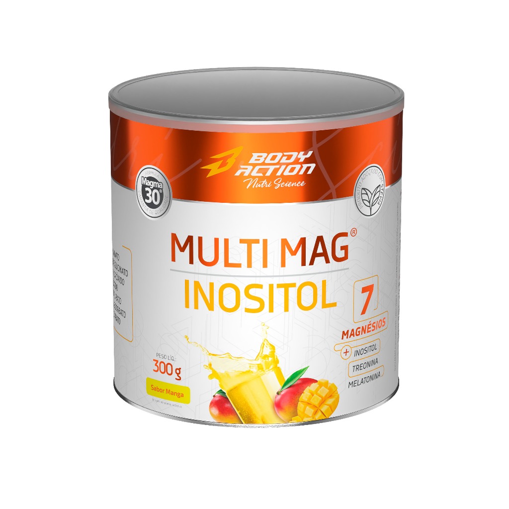 Suplemento Multi Mag Inositol 7 Magnésios 300g Bodyaction | Shopee Brasil