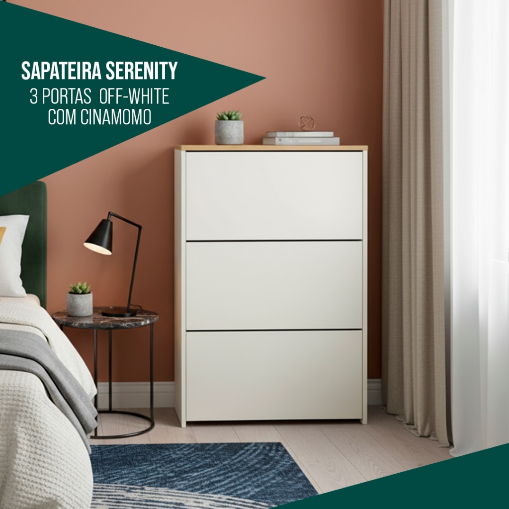 Sapateira com 3 Portas Guarda Sapato Multiuso Para Hall Quartos Closet | Shopee Brasil