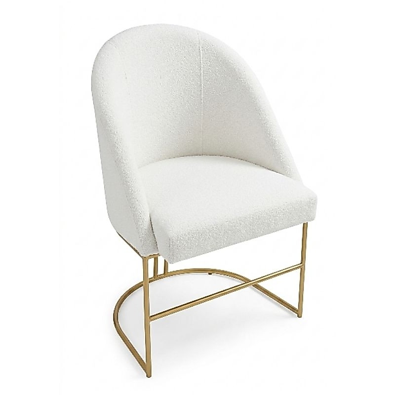 Cadeira Decorativa Lua Base Dourada
