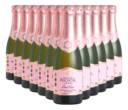 Kit com 12 Espumantes Brut Rose Monte Paschoal