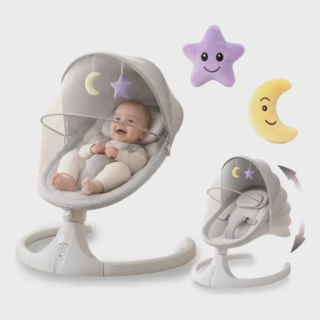 Cadeira balanco bebe eletrica automatica descanso 5 niveis