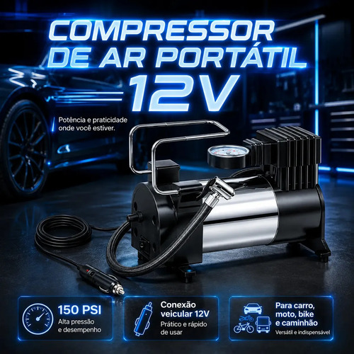 Compressor Portátil Verunto 150PSI