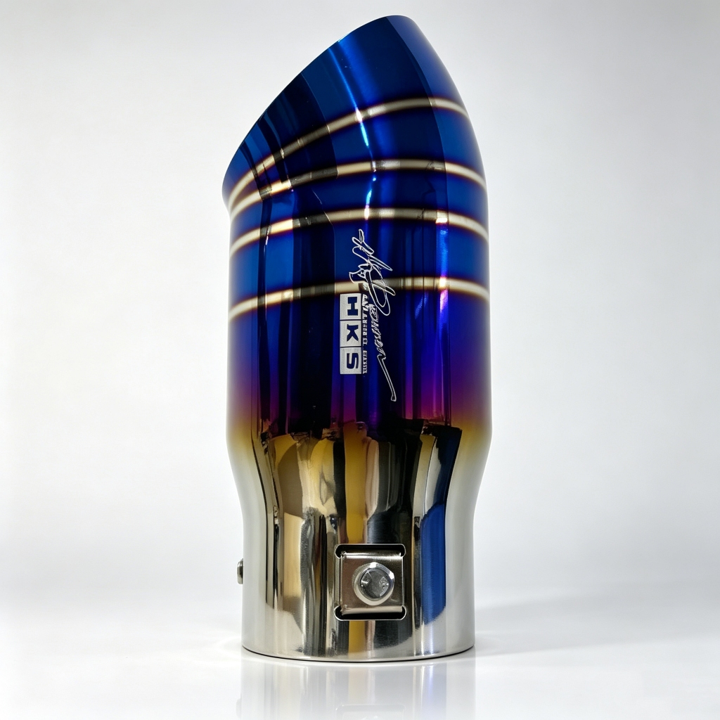 Ponteira de Escapamento HKS Tuning Esportivo Azul Queimado Universal Aço Inox