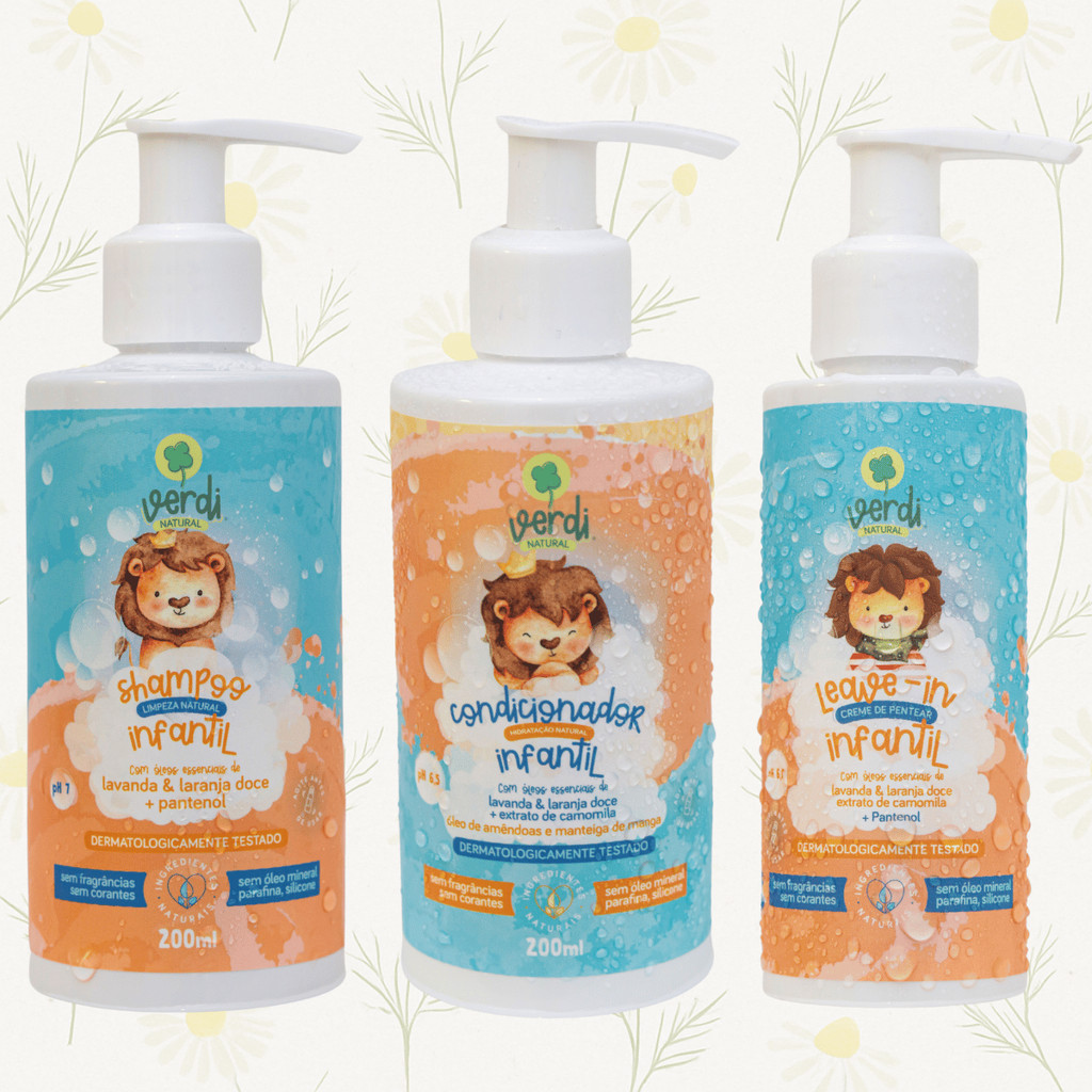 Kit Shampoo e Condicionador Infantil Vegano Lavanda Verdi Natural
