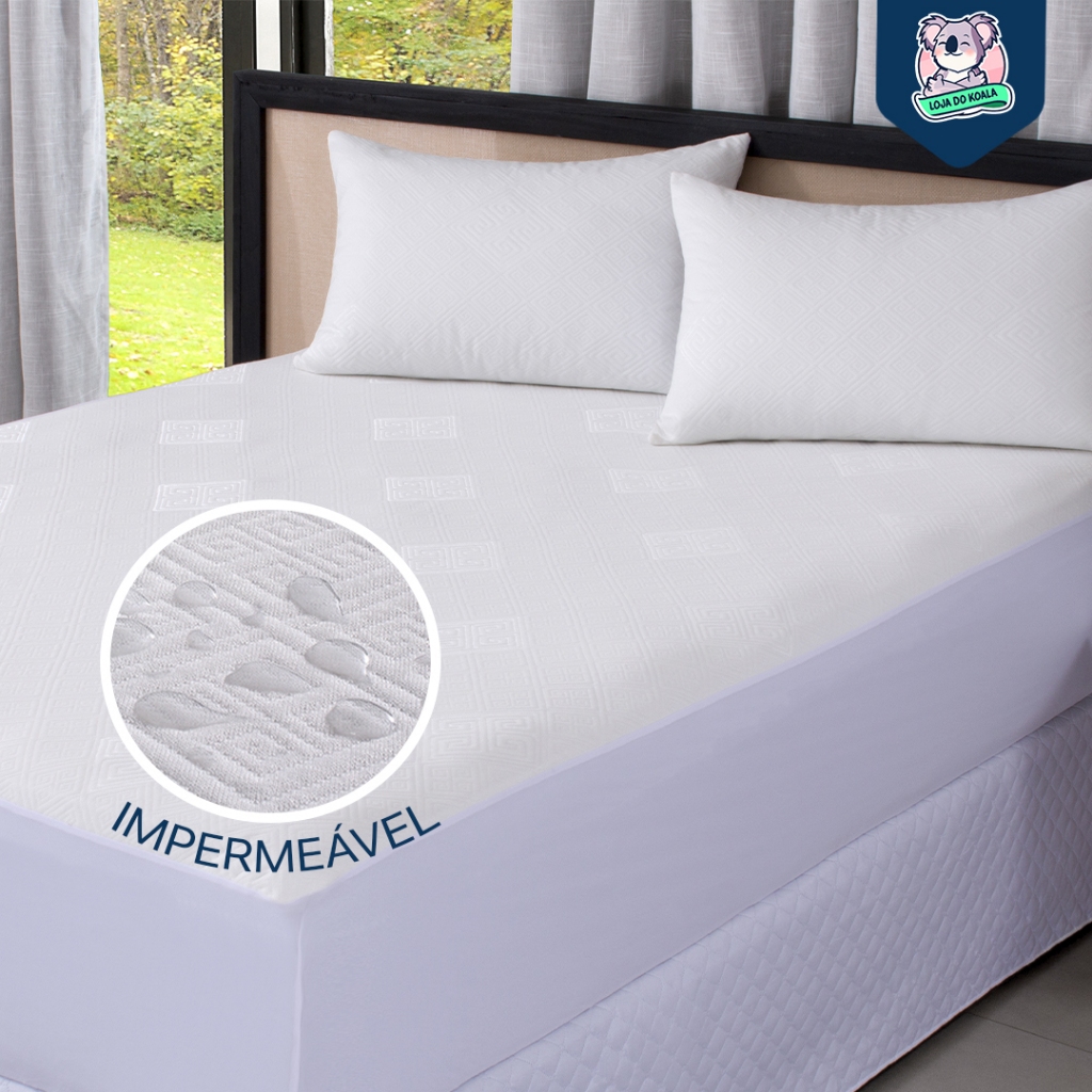 Protetor Impermeável para Colchão SUPER SILENCIOSO 100% Impermeável Tecido Jacquard Premium Tamanhos | Shopee Brasil