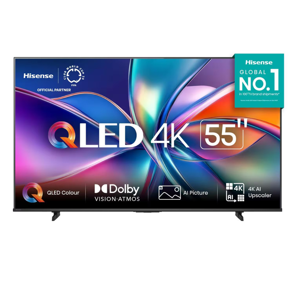 Smart TV 55 4K UHD QLED 55Q6QV HDR10 Dolby Atmos Vidaa U9 Hisense | Shopee Brasil