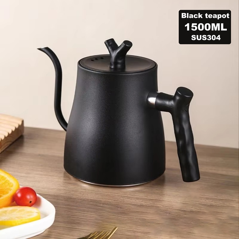 Chaleira Bico Fino Inox Escovado Café e Chá 1,5 Litros Bonita e Elegante Bico de Ganso | Shopee Brasil