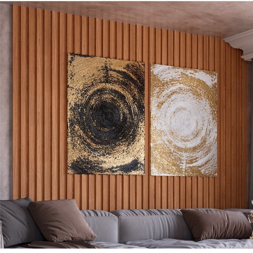 Painel Ripado em Placa 100% MDF 89,5x250cm Marrom