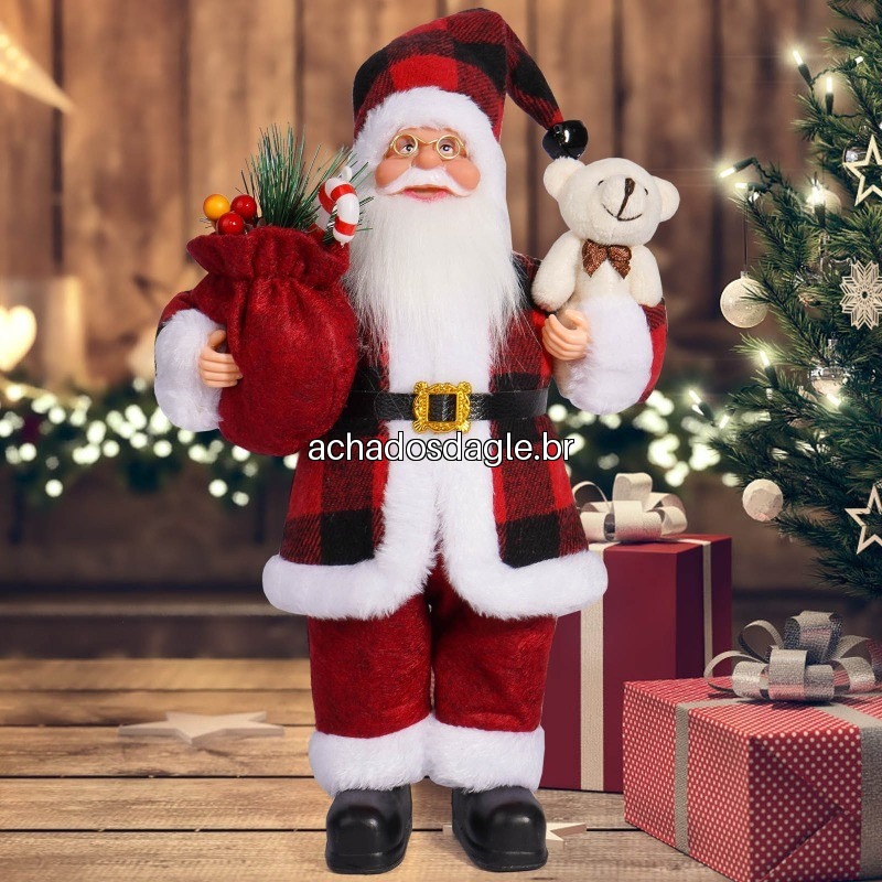 Papai Noel Boneca De Pelúcia 30cm