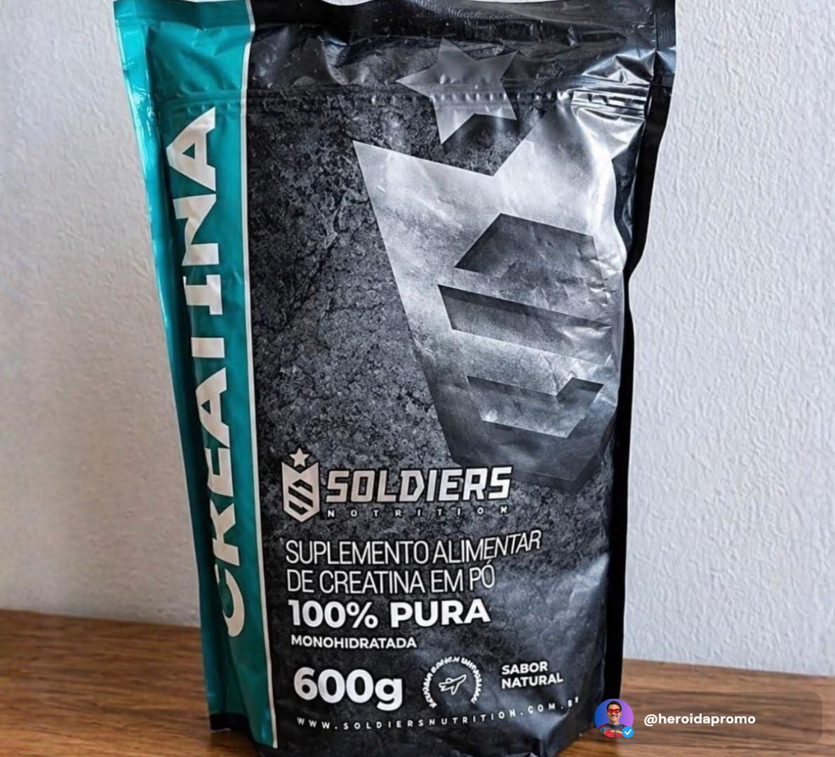 Creatina Monohidratada 600g Soldiers Nutrition 100% Pura