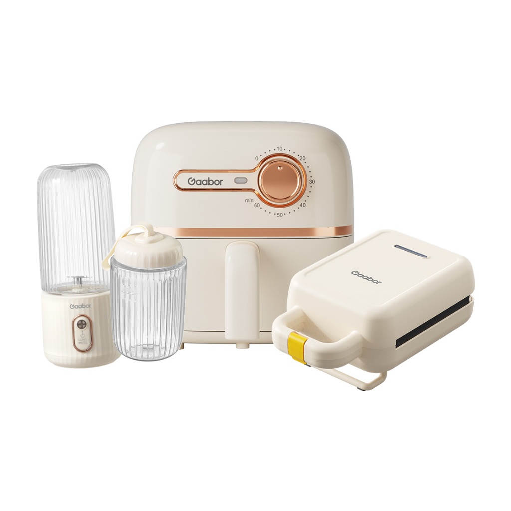 Kit Cozinha 3 em 1 Gaabor Air Fryer, Sanduicheira e Liquidificador