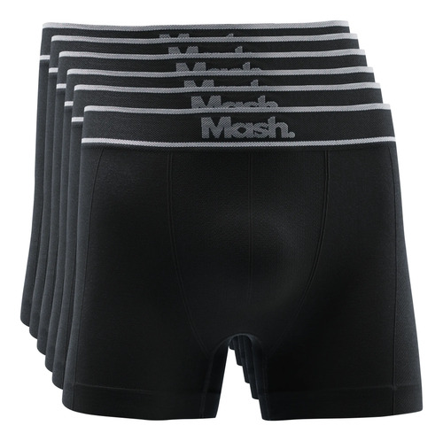 Kit 6 Cuecas Boxer Mash Poliamida Toque Gelado P ao GG