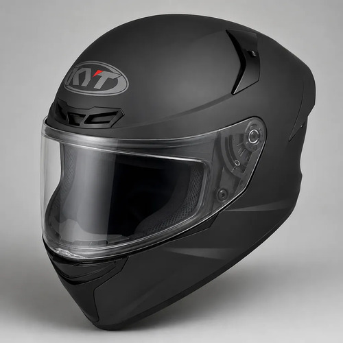 Capacete Fechado Kyt Tt Course Plain Preto Fosco Integral