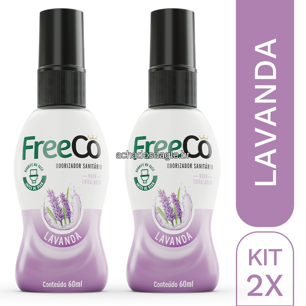 Kit 2 Bloqueadores de Odores Sanitários FreeCô Lavanda 60ml