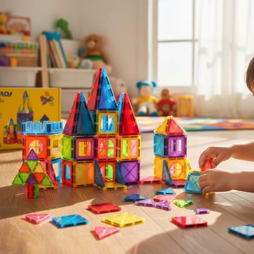 Brastoy Blocos Magnéticos Infantil 120 Peças