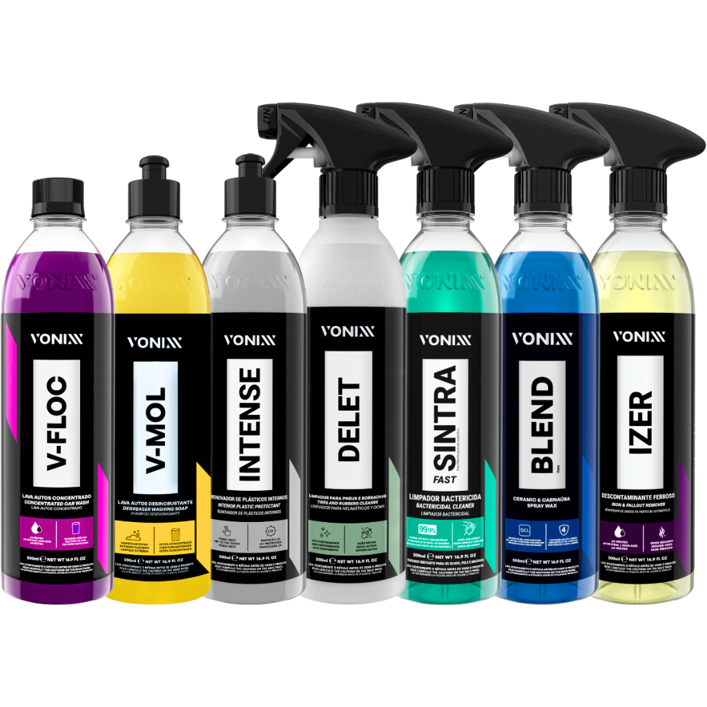 Kit Limpeza Automotiva Vonixx 7 Produtos