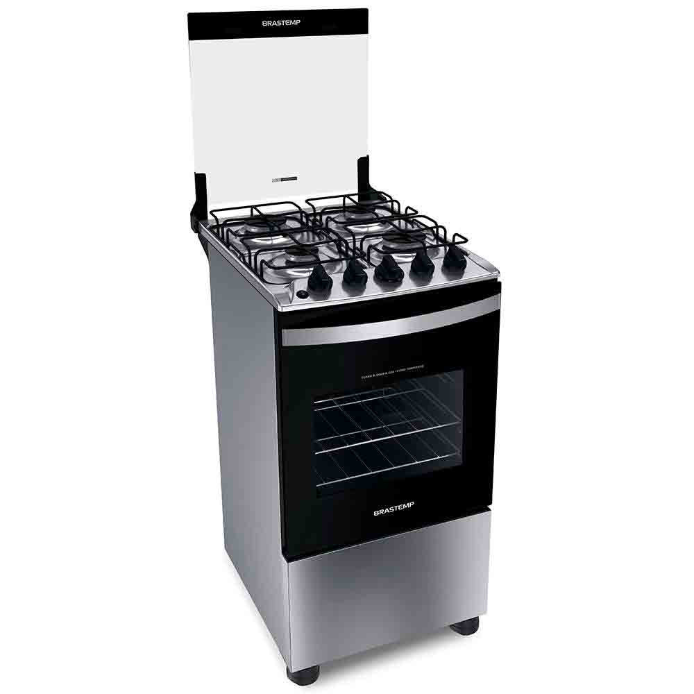 Fogão Brastemp 4 Bocas BFO4NBR Clean Mesa de Inox