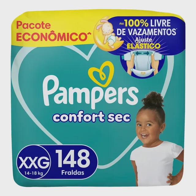 Fralda Pampers Confort Sec XXG 148 Unidades