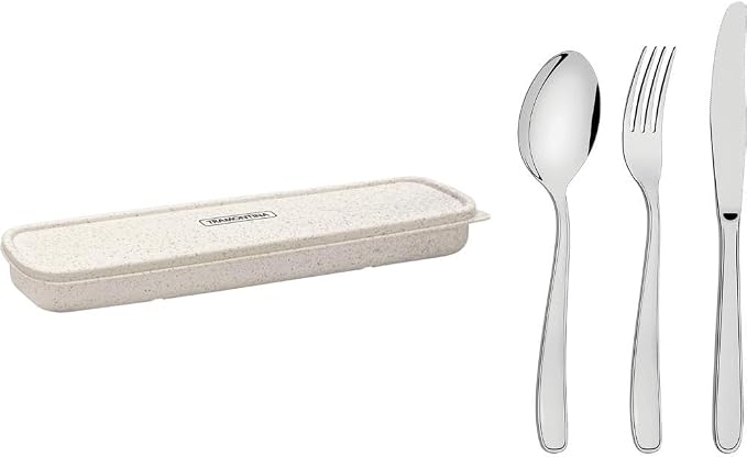 Oferta: Estojo para Talheres Tramontina By Me Bege 4 Peças