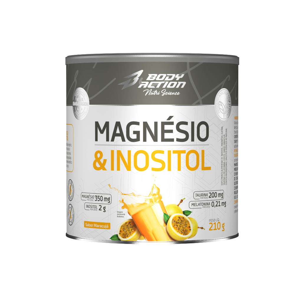 Suplemento de Magnesio e Inositol 210g Bodyaction