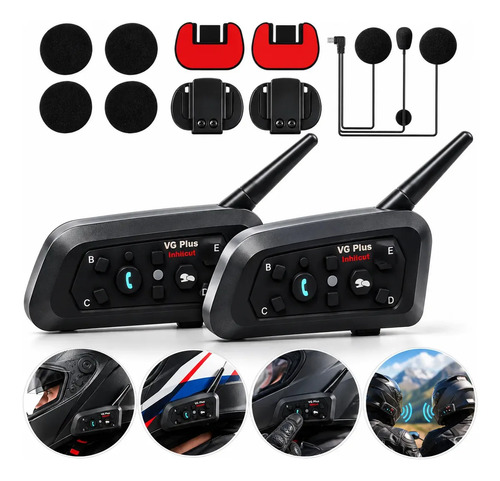 2 intercomunicador v6 pro 1200 capacete blueotooth sem fio