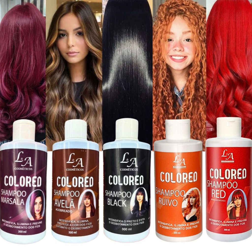 Shampoo Tonalizante Escurecedor Cabelos Brancos Colored 300ml