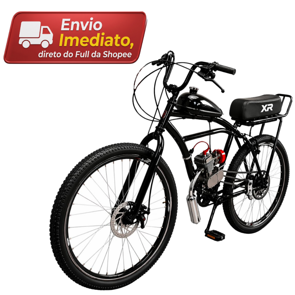 Bicicleta Motorizada 80cc SPITFIRE com Freio a Disco
