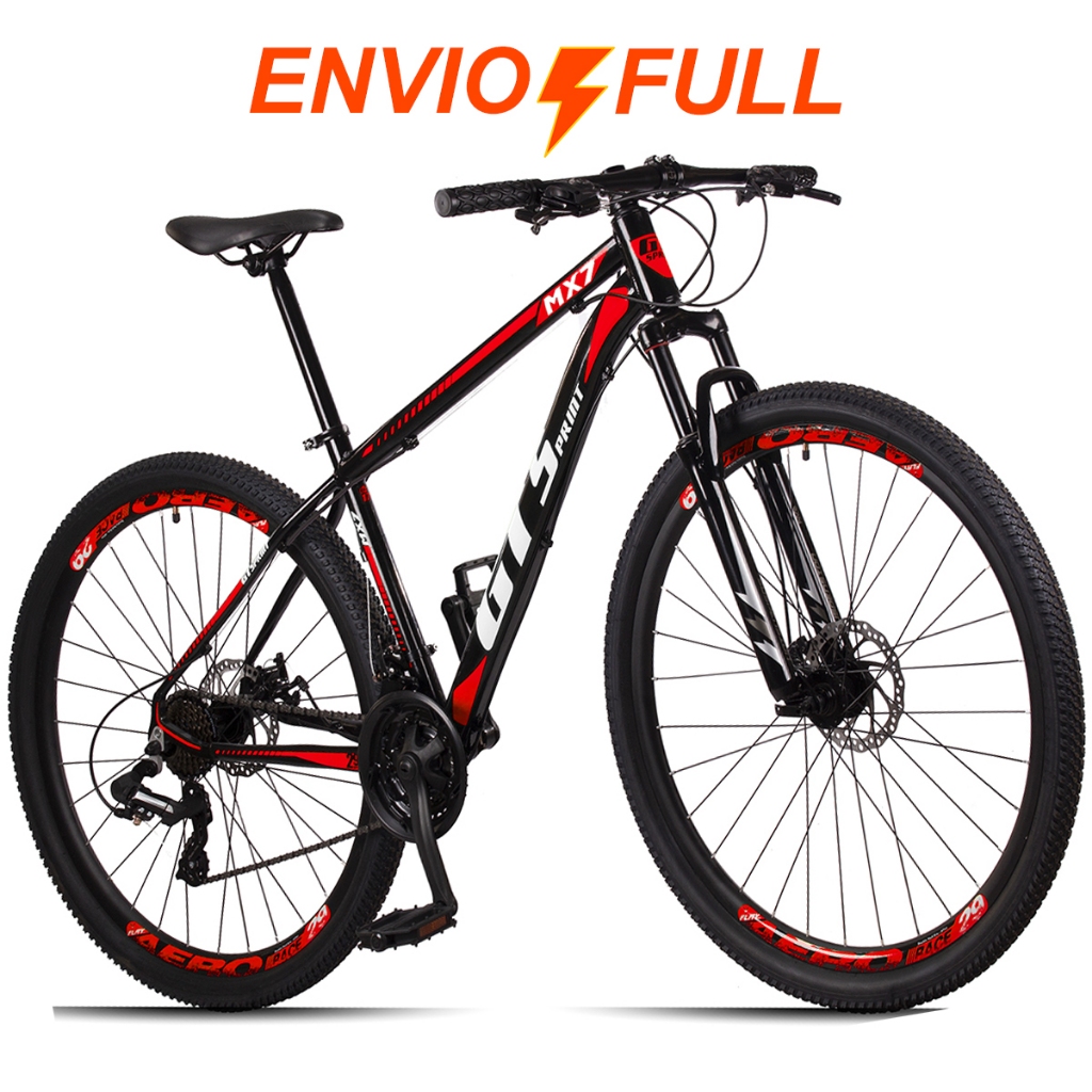 Bicicleta Aro 29 GT Sprint MX7 24V index Freio Disco Alumínio Suspensão Aero MTB | Shopee Brasil