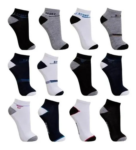 Kit com 12 Pares de Meia Premium Cano Curto
