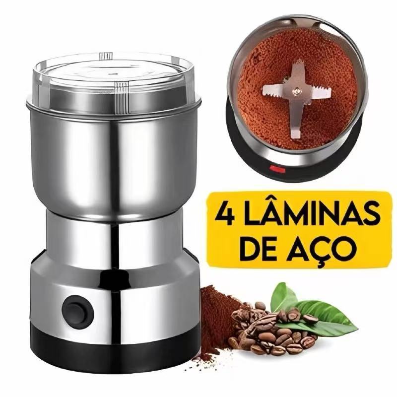 Moedor de Especiarias Elétrico Bivolt com 4 Lâminas