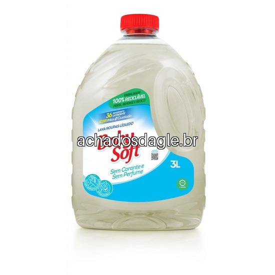 Lava Roupas Hipoalergênico Baby Soft Max Cuidado 3L