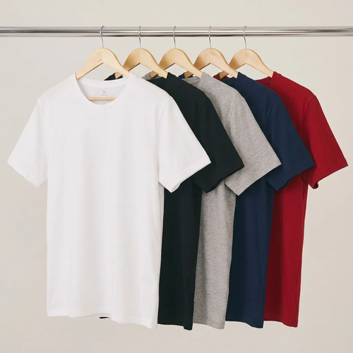 Kit 5 Camisetas Masculinas Básicas Hering Algodão