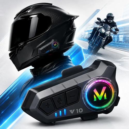 Fone Bluetooth para Capacete Moto NeoXtek V10 Resistência Água IPX6