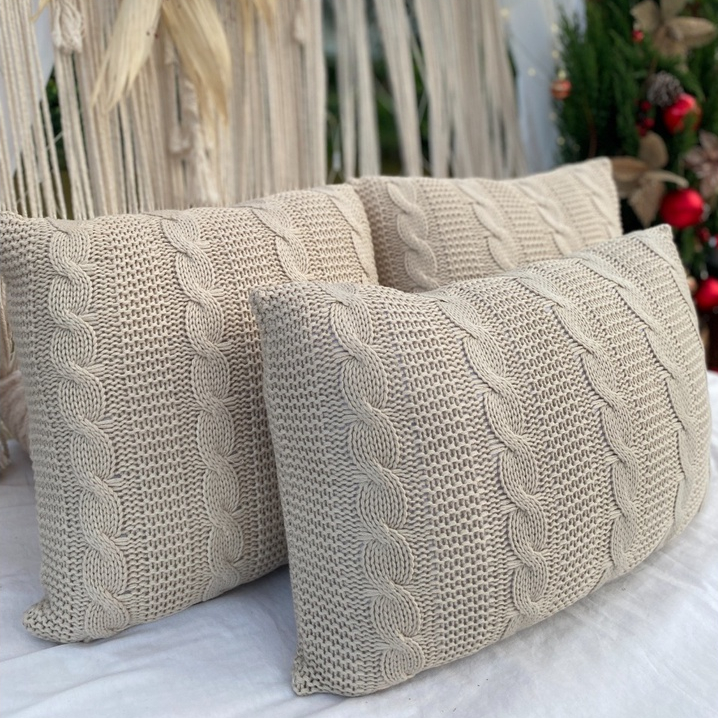 Capas De Almofada Sala Sofa Cama Decorativa Trico C/zíper NOVA YORK 45x45 50x50 60x40 50x30cm | Shopee Brasil