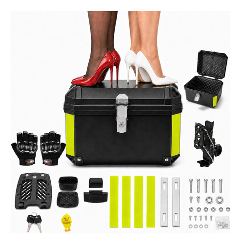 Bau Bauleto Motos Universal 45L Abs com Suporte e Encosto