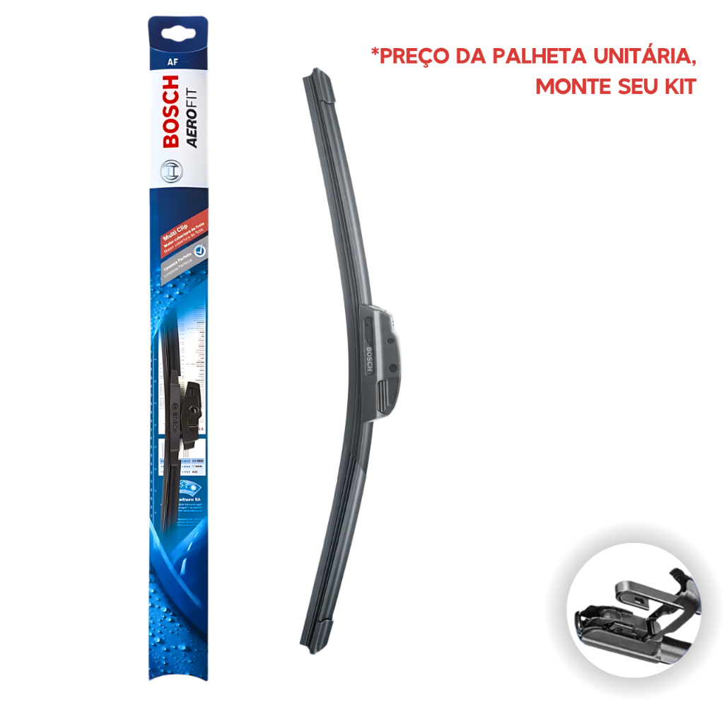 Palheta Limpador Parabrisa Carro Gancho Original Bosch Aerofit Silicone | Shopee Brasil